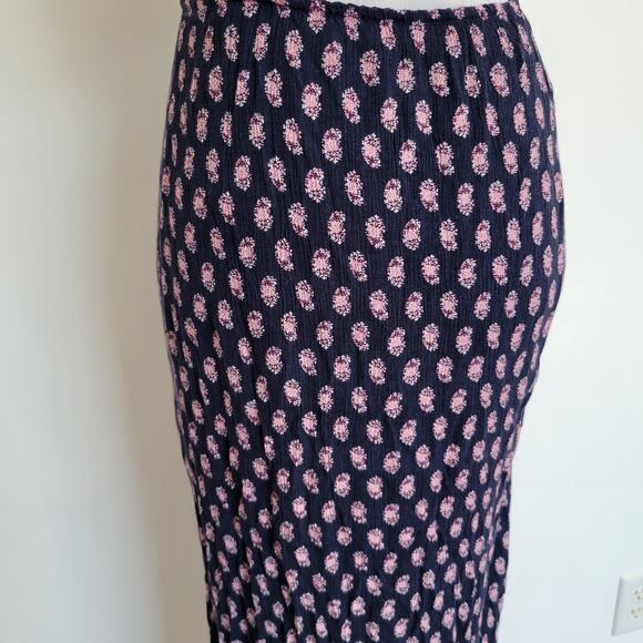 American Eagle Outfitters Maxi Dress Navy Spaghetti Straps Ruffle Women XS - Picture 8 of 12